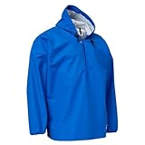 Elka Giacca in PU con cappuccio, protezione dall'umidità, colore blu, taglia XL, Blu, XL