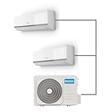 Olimpia Splendid, Aryal Dual 14 con Unità Interna Phenix, Climatizzatore 9.000 + 12.000 BTU / h Multisplit Inverter, Ionizzatore d'aria, Gas R32, Classe A++ in Raffreddamento, Wifi Integrato