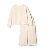 Amazon Essentials x Sofia Grainge Set Pantaloni E Top in Spugna Bambine e Ragazze, Avorio, 3 Anni