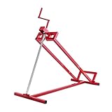 COSTWAY Sollevatore per Rasaerba Sollevamento per Trattore Tagliaerba, Carico Fino a 400 kg (Rosso)