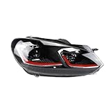 PROIETTORE ANTERIORE Per VW Per Golf 6 Fari 2009-2012 6 Per Fari Per LED Per DRL Lampada Di Segnalazione Per Hid Bi Xenon Accessori Per Auto Stile Auto Lampada Frontale Fari Principali Anteriori(G*ti