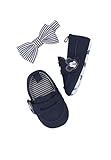Set scarpe papillon mocassino Disney Topolino elegante neonato bambino pantofole antiscivolo calzini bimbo scarpine primi passi bambini invernali stivaletti battesimo cerimonia (12-18 mesi, wx6125)
