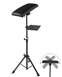 PIXESTT Poggia Braccio Tattoo Con Vassoio, Poggiabraccio Tattoo Studio Con Cuscino In Spugna Più Lungo E Supporto In Metallo, Bracciolo Pieghevole Regolabile In Altezza.