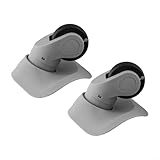 Ruote di ricambio leggere e silenziose per valigie, 1 paio di accessori per ruote per carrello (grigio L)