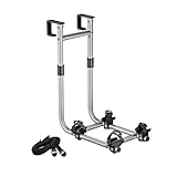 Wiltec Portabici camper per 2 biciclette, portabiciclette da montare alla scaletta, portata fino a 30 kg, in alluminio robusto, universale