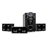 AUNA Areal 525 DG - Surround Sound System 5.1, Home Theater 5.1, Potenza: 125 Watt RMS, Subwoofer da 25", 4 x Satelliti, 1 x Centrale, Bluetooth, USB/SD, Ingresso AUX, Nero