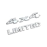 2 pezzi Auto Tuning Limited + 4x4 Trunk Hood Door Emblema decalcomania 3d Logo, 4 X 4 + LIMITED Chrome Logo 3d Decal Emblem Logo Sticker per Universal Cars Moto Bike Car Styling Accessori Decorativi
