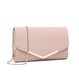 Miss Lulu Pochette Donna Elegante, Clutch PU Pelle, Borsetta Tracolla Media con Chiusura Magnetica, per Cerimonie, Matrimoni, Appuntamenti e Regali