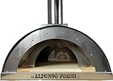 Forno Pizza Da Esterno A Legna - Alfonso 2 Pizze - Per Pizza, Pane, Focaccia, Carne - Camera Di Cottura Diretta In Mattoni Refrattari E Acciaio Inox, 500 Gradi, Coibentato Con Skamotec - MADE IN ITALY
