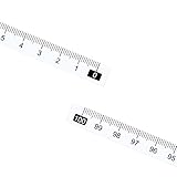 Kozelo Adesivo Nastro Misura Metrico - 100cm x Destra a Sinistra Lettura Impermeabile Appiccicoso Righello Nastro per Lavoro Panchina Sega Tavolo Bianco
