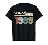 Cassetta di compleanno vintage classica del 1989 Edizione 1989 Maglietta