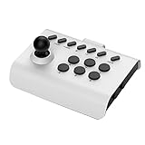 Joystick Arcade Fight Stick Per PS4/PS3/PC, Joystick di combattimento del controller di gioco con funzione Turbo e Macro (bianco nero)