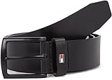 Tommy Hilfiger Uomo Cintura Denton Matte 3.5 Cintura in Pelle, Nero (Black), 110 cm