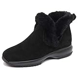 HOGAN F5606 Sneaker Donna Black Interactive Slip on Scarpe Eco Fur Shoe Woman [35]