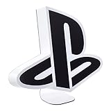 Luce Logo PlayStation Merchandise Ufficiale con 3 Modalità di Luce, Illuminazione d'Ambiente Reattiva al Suono per Decorazione di Gioco o Ufficio, Regalo per Gamer, Alimentato a USB o Batterie