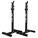 K-Sport: Supporto per bilanciere - Squat Rack caricabile fino a 180 kg I Rack di stoccaggio pesi I rack palestra - manubri regolabili I bilanciere olimpico per sollevamento pesi a casa, ebook incluso