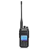 Retevis RT3S DMR Walkie Talkie Digitale, Dual Band GPS 3000 Canali Ham Radio, Funzione di Registrazione, DTMF TDMA Radio Amatoriale, Compatibile con MOTOTRBO TierⅠ&Ⅱ (1 Pezzo, Nero)