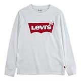 Levi's Lvb L/S Batwing Tee, Maglia a maniche lunghe Bambini e ragazzi, Bianco (White), 10 anni