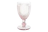 BIBIHOME Set 6 Calici Rosa Cristallo 325 ml | Bicchieri Vino Eleganti e Resistenti | Design Raffinato per Tavola, Brindisi, Cocktail e Feste | Stile Moderno Classico Chic | Item International