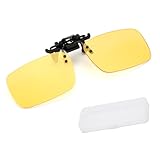 LATRAT Clip on lenti occhiali per bloccare la luce blu,alta Definizione,filtro luce blu,buono per ciclismo, Lenti Clip-On da Gaming Alta Protezione Adatti a Tutte le Montature