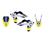 Blackbird kit adesivi grafiche Dream 4 compatibili con Husqvarna Cr 125 / Wr 125/250 / 300 giallo blu