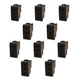 10 Pezzi Presa Bipasso, Compatibile Con Bticino Living Light (Nero)