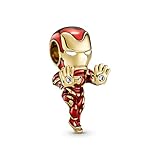 Pandora Marvel Iron Man Pendente in Argento Placcato Oro 760268C01