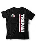 T-Shirt Trapani Città Sport Maglietta Vari Colori Tifosi Calcio Ultras - Taglie dalla S alla XXL (L, Nero)