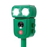 KedBrok Repellente per Animali, Repellente Gatti, Ultrasonico Solare Alimentato Repellente per Uccelli Deterrente per Uccelli, Piccioni, Cani, Gatti, Topi, Volpi e Animali, 4 Modalità Regolabili