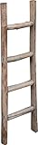 Biscottini Scaletta porta asciugamani bagno 100x6x28 - Scala Decorativa in Legno - Scala portasciugamani - Scaletta legno appendi asciugamani - Scaletta portasciugamani da parete Metallo, Bambu