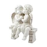 HuadaXtai Statua di Coppia di Angeli, Statuetta di Amante, Statua in Resina da Giardino, Scultura di cherubino per Bar da Giardino