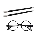 IDNVFY 2 Pezzi di Bastoncini Magici E 1 Pezzo di Occhiali Senza Lenti, Bacchetta Magica Pop-Up, Giochi di Ruolo, Oggetti di Scena, Giocattoli per Bambini.