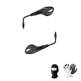 COMPATIBILE CON BETA MOTOR ALP 4.0 350 COPPIA DI SPECCHI DA MANUBRIO PER MOTO OMOLOGATO E13 FAR SPECCHO+KIT MONTAGGIO ATTACCO M8 10X1,25 ASTA REGOLABILE DA 0 A 100 MM