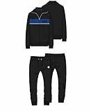 Inter tuta homewear uomo in cotone full zip prodotto ufficiale art. F10 2050 (nero, M)