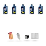 Kit tagliando 4 FILTRI e 5L OLIO compatibile con Alfa Romeo 156 (932) 1.9 jtd 16v 110kw dal 2004 al 2006