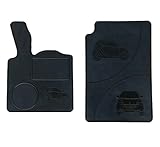 Auto Accessori Lupex - Set da 2 tappetini in gomma per auto compatibili per Smart 450 serie 1, adatto a tutte le stagioni, nero, sagomati anteriori