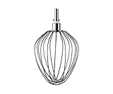 Kenwood Frusta in acciaio inox KAT71.000SS, accessorio per robot da cucina Kenwood, scopa per neve a palloncino adatta a tutti i robot da cucina Chef XL, lavabile in lavastoviglie, argento