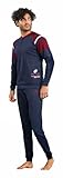 Lotto Pigiama Uomo in Caldo Cotone Invernale Linea Prestige - Pigiama Uomo Invernale - Pigiama Uomo Invernale Cotone Caldo (2072 Blu, XL)