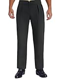 Zaldita Pantalone Uomo per Ballo da Sala Standard Pantaloni Lunghi a Vita Alta da Danza Latino Americano Abbigliamento da Danza Classica Dancewear Nero L
