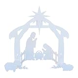 SMEXXY Holy Night - Presepe natalizio per esterni, presepe per esterni, decorazione per giardino, 75 x 70 x 40 cm