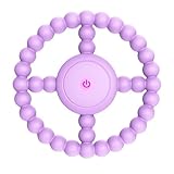 MOXYOY Anello di dentizione vibrante sensoriale, giocattolo da masticare vibrante per bambini 0-24 mesi, facile da afferrare, lenitivo per gengive sensibili (viola)