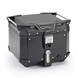 GIVI Trekker Outback Evo Smart 42L, Bauletto Moto in Alluminio, Nero senza serratura