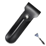 AOEVUIR Custodia in Pelle per Rasoio di Sicurezza con Protezione da Viaggio, Porta Rasoio con Fodera in Feltro