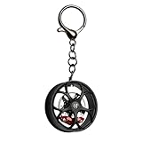 Portachiavi universale sportivo per auto, portachiavi a forma di disco freno, portachiavi a forma di quadrifoglio per tutte le per Alfa Romeo, Giulia, Stelvio,Tonale (Portachiavi a forma di ruota)