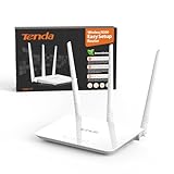 Tenda F3 N300 Router WiFi, Speed with 2.4GHz/300 Mbps, 3 LAN/WAN Porte, Antenne esterne 3 * 5dBi, Parental Control/Rete Ospiti/WISP Access Point Mode/Configurazione Semplice