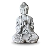 Zen'Light - Statuetta di Buddha meditazione 2, grigio pietra, SBM2