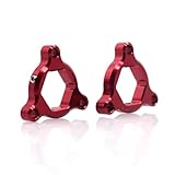 Pizgear For, for YZF R6 YZF-R6 YZFR6 1999-2004 2006 2007 Moto 17mm CNC in alluminio Forcella ammortizzata Regolatori di precarico Regolatore di precarico forcella per moto(17mm Red)