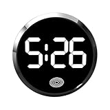 BommFu Orologio Da Cruscotto Per Auto,Orologio Digitale Compatto A Controllo Tattile - Display Luminoso Con LED Per Veicoli Casa Viaggi