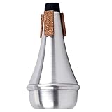 ZHjuju Sordina per Tromba in Lega di Alluminio,Silenziatore Tromba Sordina Tromba Silenziatore Sordina in Lega di Alluminio con Strisce di Sughero Leggere per Pratica della Tromba