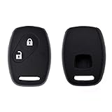 Cover Chiave Auto Custodia in Silicone Compatibile con Honda 2 Tasti Accord Civic CR Insight Jazz Legend Odyssey Pilot S2000 NSX Stream AirWave City Integra FR-V HR-V (Nero)